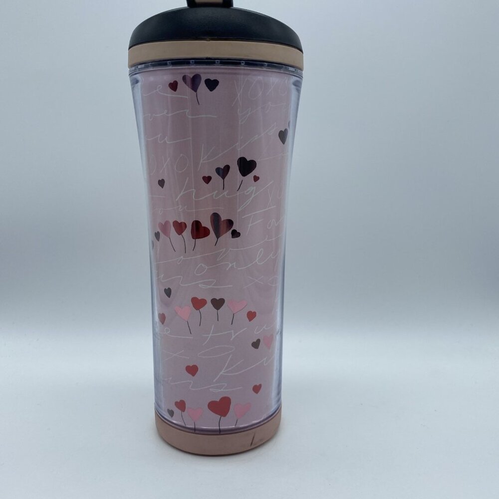 Valentines Day 2009 Pink Red Hearts Starbucks 16oz Travel Coffee Tumbler - Picture 5 of 16